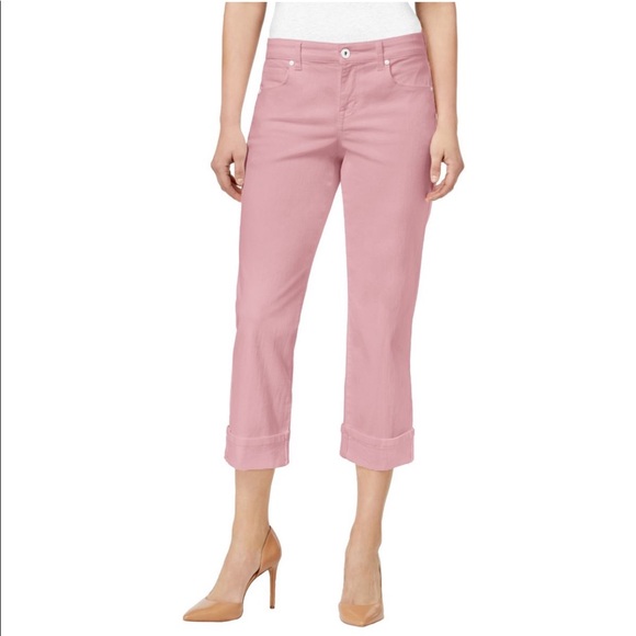 pink capri jeans